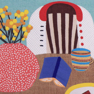 hand embroidered linen cushion covers