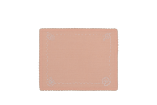 Embroidered & Crochet Linen Placemats (Set of 4) 14×18 in