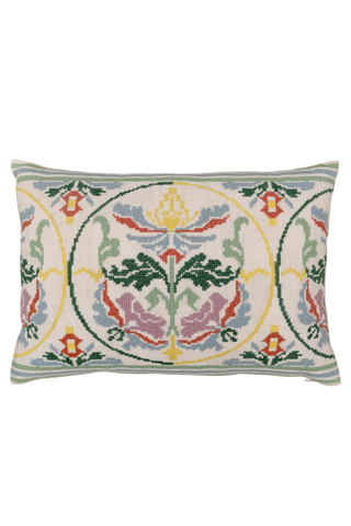 Hand Embroidered Interior Pillow Cover – 14x20 in