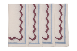 Embroidered Linen Napkins (Set of 4) 18×18 in