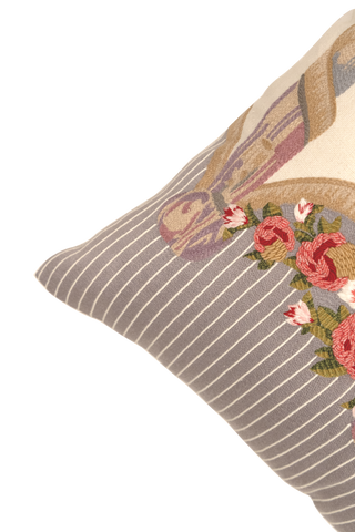 Tapestry Hand Embroidered Silk Pillow Cover – 20x20 in