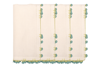 Hand Embroidered & Crochet Work Napkin (Set of 4) – 18x18 in