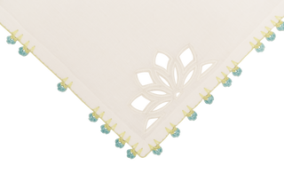 Hand Embroidered & Crochet Placemat (Set of 4) – 14x18 in