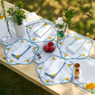 Cutwork Linen Table Runner 16.5×67 in