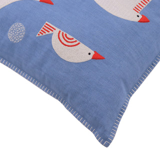 hand embroidered cushion covers - bird design