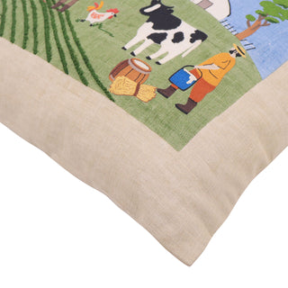 hand embroidered linen cushion covers online