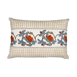 Block Printed Pillow Cover 14" x 20"