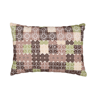 Hand Embroidered Cross-Stitch Pillow Cover 14" x 20"