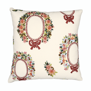 Hand Embroidered Tapestry Silk Pillow Cover 20" x 20"