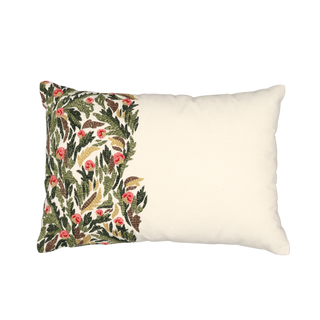 Hand Embroidered Tapestry Silk Pillow Cover  14" x 20"