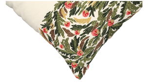Hand Embroidered Tapestry Silk Pillow Cover  14" x 20"