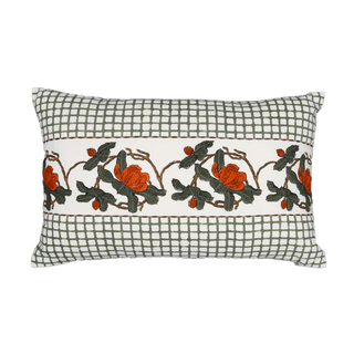 Block Printed Pillow Cover 14" x 20"