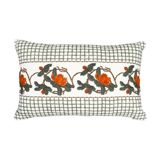 Block Printed Kaleido Pillow Cover 14" x 20"