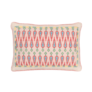 Hand Embroidered Cross-Stitch Pillow Cover 14" x 20"