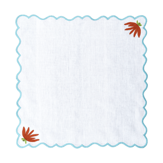 Hand Embroidered Heirloom Petals Napkins 18" x 18" (Set of 4)