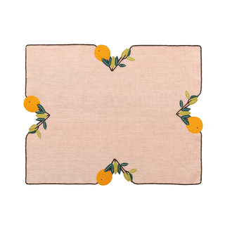 Hand Embroidered Farm To Table Placemats 14" × 18" (Set of 4)