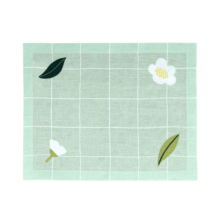 Hand Embroidered Trellis Placemats 14" × 18" (Set of 4)