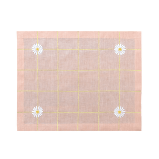 Hand Embroidered Trellis Placemats 14" × 18" (Set of 4)