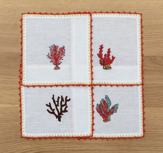 Coral Crest - Cocktail Napkins (Set of 4) - CN-6