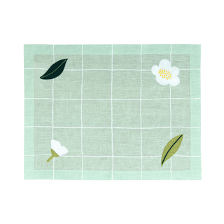 Hand Embroidered Trellis Placemats 14" × 18" (Set of 4)