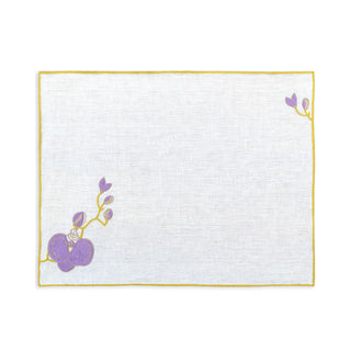 Hand Embroidered Vintage Floral Placemats 14" × 18" (Set of 4)