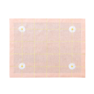 Hand Embroidered Trellis Placemats 14" × 18" (Set of 4)