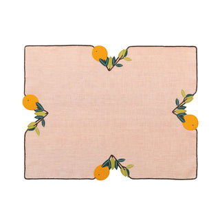 Hand Embroidered Farm To Table Placemats 14" × 18" (Set of 4)