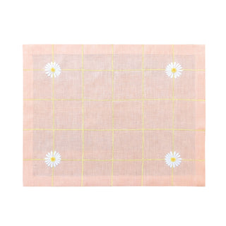 Hand Embroidered Trellis Placemats 14" × 18" (Set of 4)