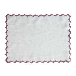Embroidered Ripple Stitch Placemats 14" × 18" (Set of 4)