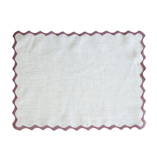 Embroidered Ripple Stitch Placemats 14" × 18" (Set of 4)