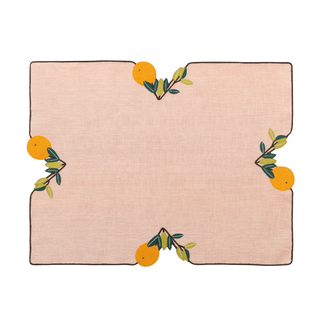 Hand Embroidered Farm To Table Placemats 14" × 18" (Set of 4)