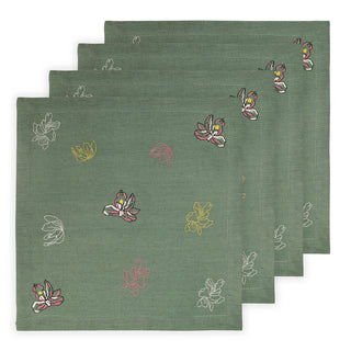 set of uniquie Hand embroidered table napkins online 