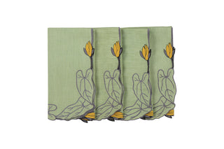 elgant set of hand embroidery table napkins