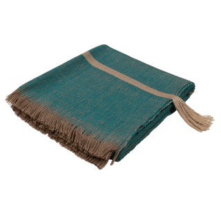Handwoven Pashmina and Merino Wool Throw 46" × 75"