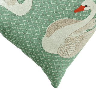 Hand Embroidered Birds Pillow Cover 20" x 20"