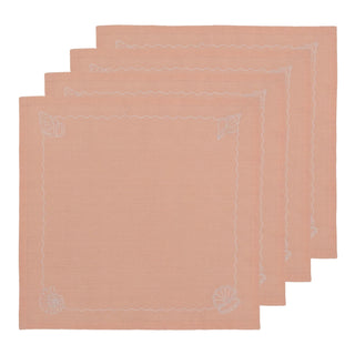 Embroidered Linen Napkins (Set of 4) 18×18 in