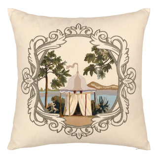 Tapestry Hand Embroidered Silk  Pillow Cover – 20x20 in