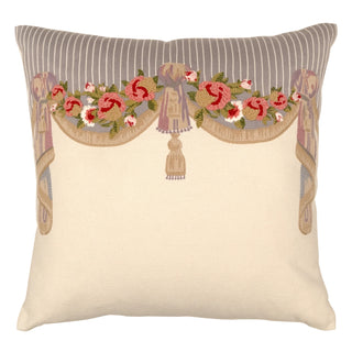 Tapestry Hand Embroidered Silk Pillow Cover – 20x20 in