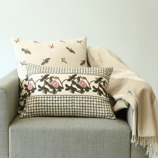 Block Printed Pillow Cover 20" x 20"
