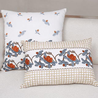 Block Printed Pillow Cover 20" x 20"
