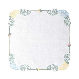 Hand Embroidered Climbing Rose Napkins 18" x 18" (Set of 4)