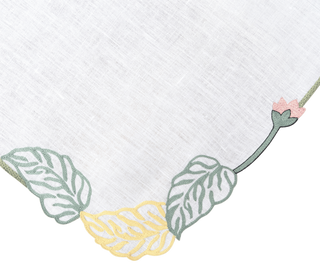 Hand Embroidered Climbing Rose Napkins 18" x 18" (Set of 4)
