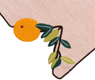 Hand Embroidered Farm To Table Napkins 18" x 18" (Set of 4)