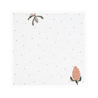 Hand Embroidered Autum Meadow Napkins 18" x 18" (Set of 4)