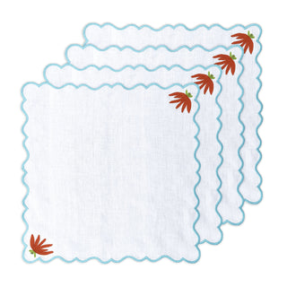 Hand Embroidered Heirloom Petals Napkins 18" x 18" (Set of 4)