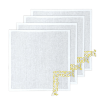 Hand Crochet Napkins 18" x 18" (Set of 4)