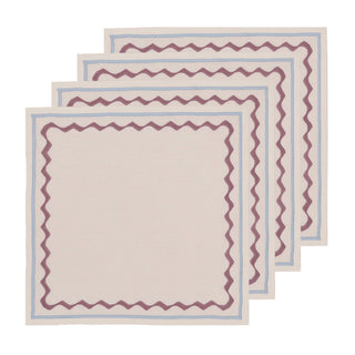 Embroidered Ripple Stitch Napkins 18" x 18" (Set of 4)
