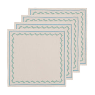Embroidered Ripple Stitch Napkins 18" x 18" (Set of 4)