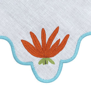 Hand Embroidered Heirloom Petals Napkins 18" x 18" (Set of 4)