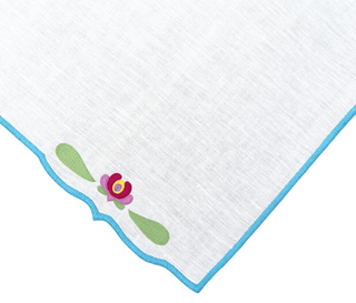 Hand Embroidered Heirloom Petals Napkins 18" x 18" (Set of 4)